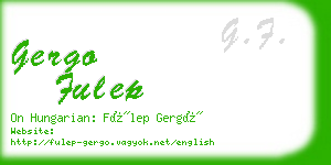 gergo fulep business card